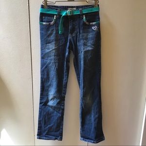 Embellished Jeans with Belt 🌟